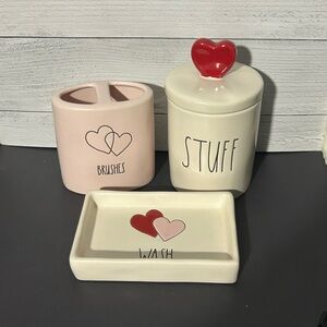 Rae Dunn Valentine Bathroom Set